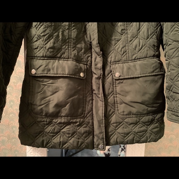 Vince Camuto Quilted Olive Green Jacket - Picture 3 of 7